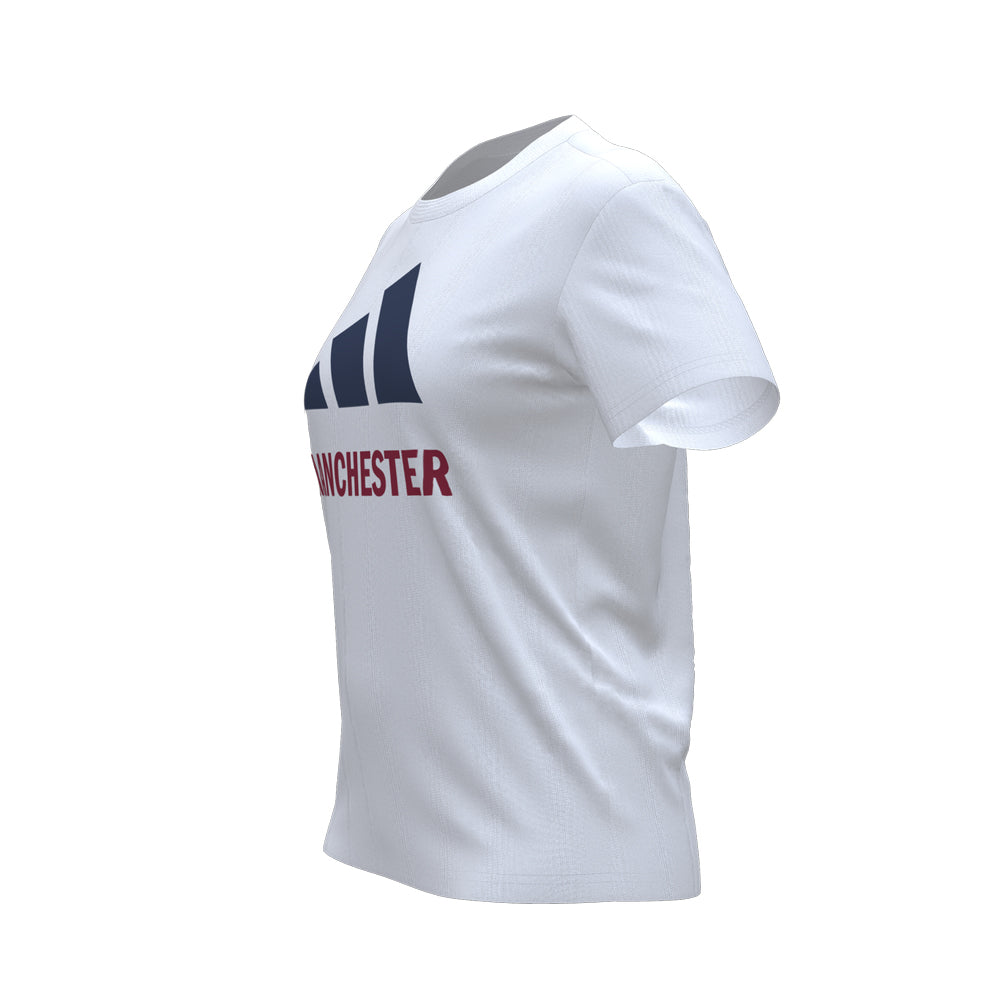 Manchester Marathon 3 Bar Logo Tee (Women's) - Hero/Side